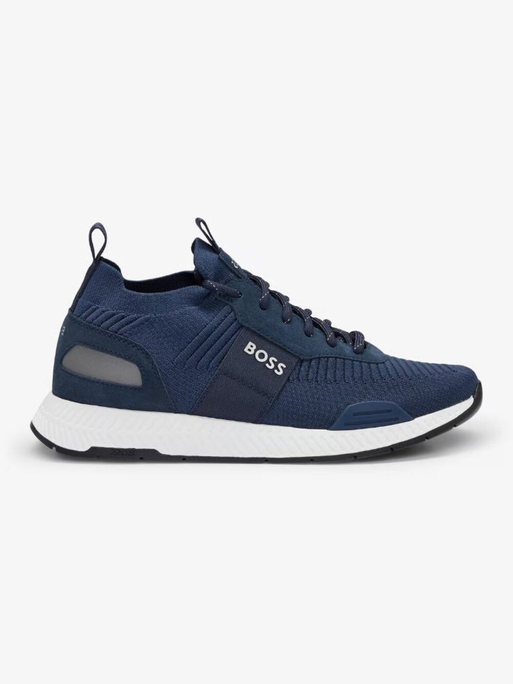 HUGO BOSS Titanium Runn Knit Shoes Navy Blue
